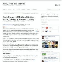 Installing Java (JDK) and Setting JAVA_HOME in Ubuntu (Linux)