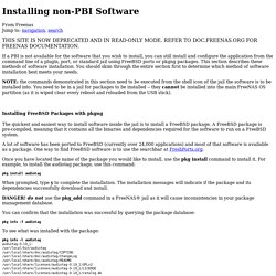 Installing non-PBI Software - Freenas