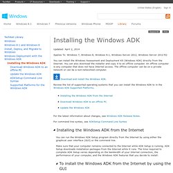 Installing the Windows ADK