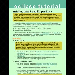 Installing Eclipse « Eclipse Tutorial « UMD Computer Science