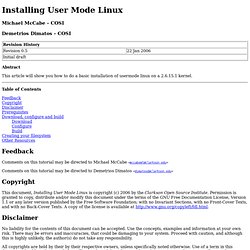 Installing User Mode Linux