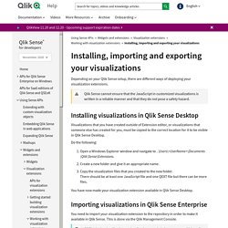 Installing, importing and exporting your visualizations ‒ Qlik Sense for developers