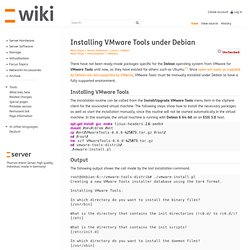 Installing VMware Tools under Debian - Thomas-Krenn-Wiki