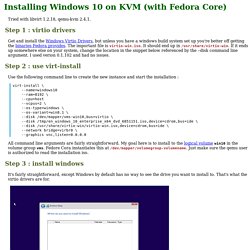 Installing Windows 10 on KVM