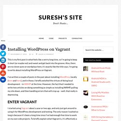 Installing Wordpress on Vagrant - Suresh's Site