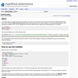 InstallVirtualBox - nas4free-extensions - How to install VirtualBox - porting existing apps to NAS4Free as an extension