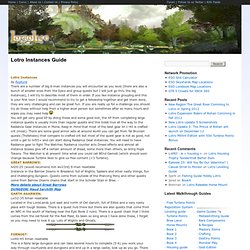 LOTRO - Instance Guide