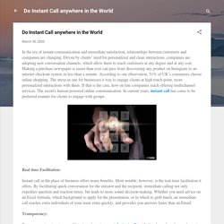 Do Instant Call anywhere in the World