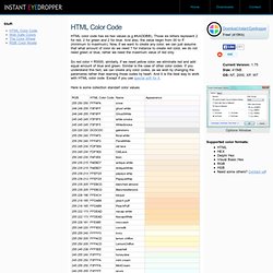 HTML Color Code « Instant Eyedropper: Identify HTML-color code from any pixel of the screen with single-click and auto paste it to the clipboard