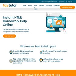 Instant HTML Homework Help Online (Chat now)