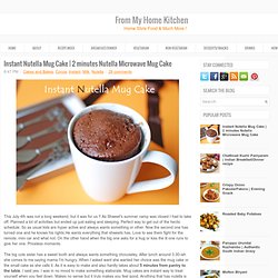 2 minutes Nutella Microwave Mug Cake ~ From My Home Kitchen