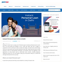 Eligibility Criteria for Instant Personal Loan in Delhi