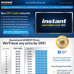 Buy UPC Codes Instantly for Amazon or In Stores - InstantUPCCodes.com