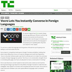 Vocre Lets You Instantly Converse In Foreign Languages
