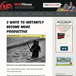 How to Become a Productivity Ninja