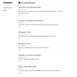 Instapaper - Dicas de Tarot