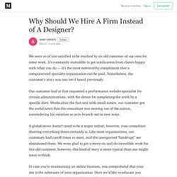 Why Should We Hire A Firm Instead of A Designer? - SFWP EXPERTS - Medium