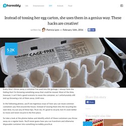 Instead of tossing her egg carton, she uses them in a genius way. These hacks are creative!