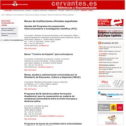 Becas de Instituciones oficiales españolas. Cursos de español. Instituto Cervantes