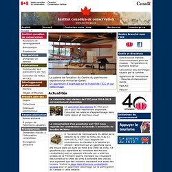 Institut canadien de conservation - Accueil