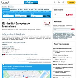 IEJ - Institut Européen de Journalisme - Paris - école