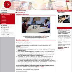 Institut Français de Presse - Admission