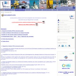 Institut Français de la Mer - Documents IFM