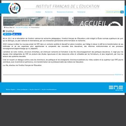 Présentation — Site de l'Institut Français de l'Education