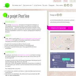 Institut des Futurs souhaitables Le projet Post’ère