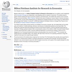 Milton Friedman Institute for Research in Economics