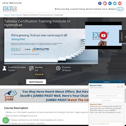 Training Institute For Tableau Coaching In Hyderabad - ExcelR Solutions