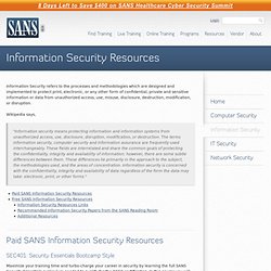 SANS Institute: Information Security Resources