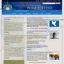 KSPS: Joan B. Kroc Institute for Peace & Justice