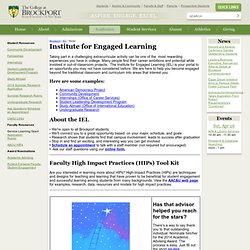 Institute for Engaged Learning: The College at Brockport
