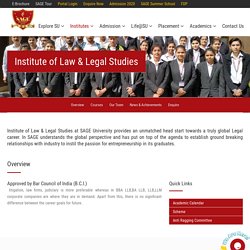Top Law University In Indore - Sage University Indore