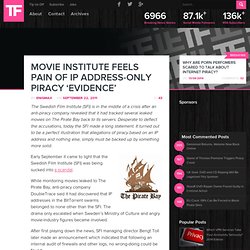 Movie Institute Feels Pain Of IP Address-Only Piracy ‘Evidence’
