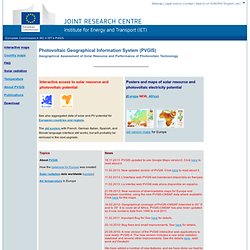 JRC's Institute for Energy and Transport - PVGIS - European Commission