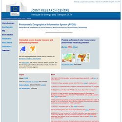 Photovoltaic Geographical Information System (PVGIS)