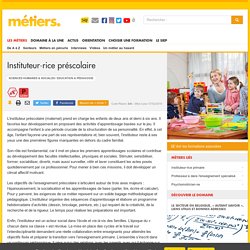 Fiche métier : Instituteur·rice préscolaire - Métiers.be