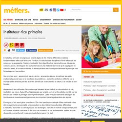 Fiche métier : Instituteur·rice primaire - Métiers.be