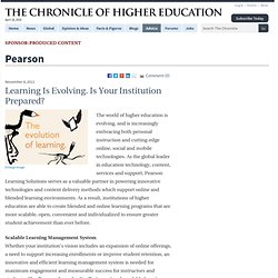 Learning Is Evolving. Is Your Institution Prepared? - Pearson