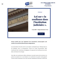 3 mai 2021 Loi sur « la confiance dans l’institution judiciaire ».