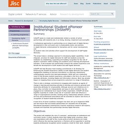 Institutional Student ePioneer Partnerships (InStePP)