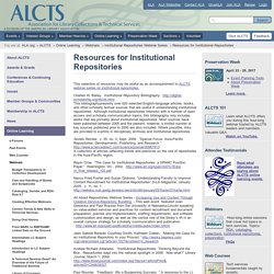 Association for Library Collections &amp; Technical Services (ALCTS)