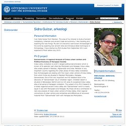 Sidra Gulzar - Institutionen för historiska studier, Göteborgs universitet