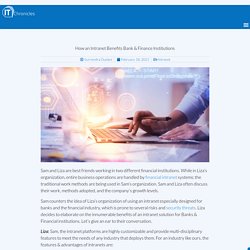 Intranet Benefits to Bank and Financial Institutions