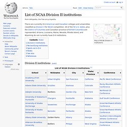 List of NCAA Division II institutions