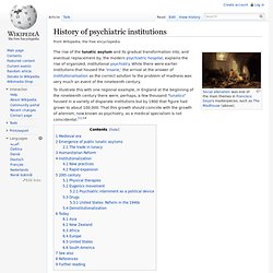 History of psychiatric institutions