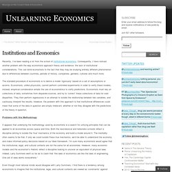 Institutions and Economics