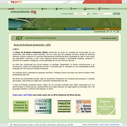 Instituto Estadual de Florestas - IEF - Área de Proteção Ambiental - APA